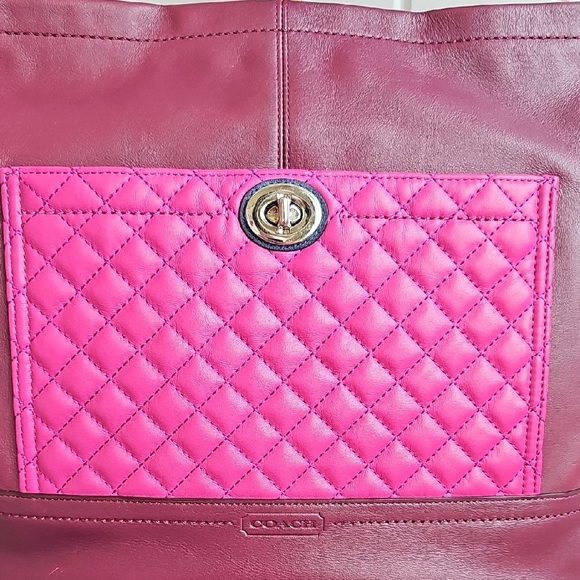 Coach 2013 Park Quilted Color Block Carrie Bag - Picture 5 of 16
